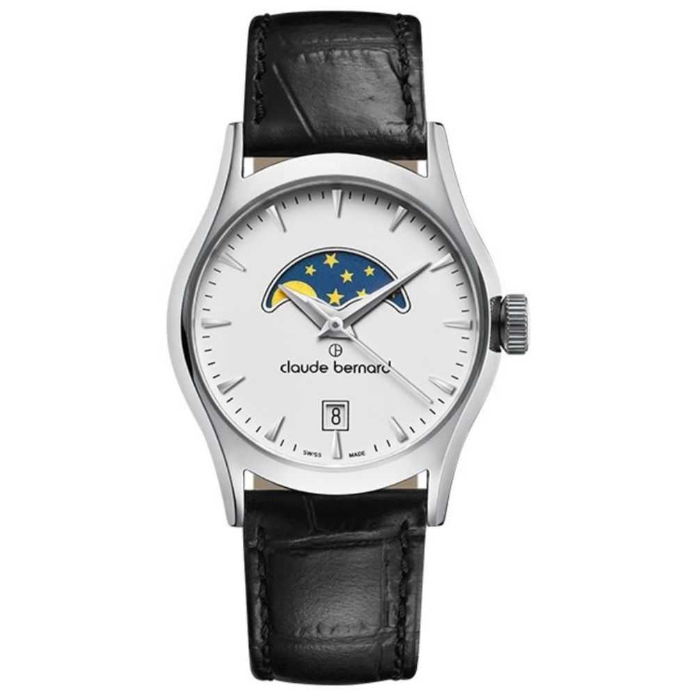 CLAUDE BERNARD MOON PHASE CB39010-3-BIN WOMEN'S WATCH - H2 Hub Watches