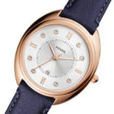 FOSSIL GABBY THREE-HAND DATE NAVY LEATHER WATCH ES5116