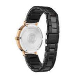 CITIZEN EM0768-54E ROSE GOLD CASE BLACK STAINLESS STEEL BRACELET STRAP MEN'S WATCH