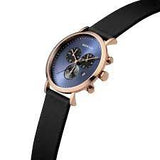 BERING 10540-567 CLASSIC POLISHED ROSE GOLD  BLACK LEATHER MEN'S WATCH