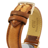 DANIEL WELLINGTON CLASSIC DURHAM ROSE GOLD STAINLESS STEEL DW00100138 BROWN LEATHER STRAP UNISEX WATCH