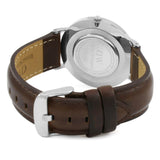 DANIEL WELLINGTON CLASSIC BRISTOL SILVER STAINLESS STEEL DW00100143 BROWN LEATHER STRAP UNISEX'S WATCH