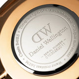 DANIEL WELLINGTON CLASSIC SHEFFIELD ROSE GOLD STAINLESS STEEL DW00100007 BLACK LEATHER STRAP MEN'S WATCH