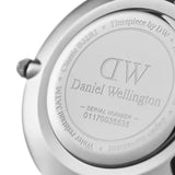 DANIEL WELLINGTON CLASSIC PETITE CORNWALL SILVER STAINLESS STEEL DW00100254 BLACK NATO STRAP WOMEN'S WATCH