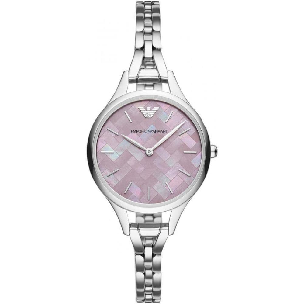 EMPORIO ARMANI SILVER STAINLESS STEEL AR11122 WOMEN’S WATCH - H2 Hub Watches