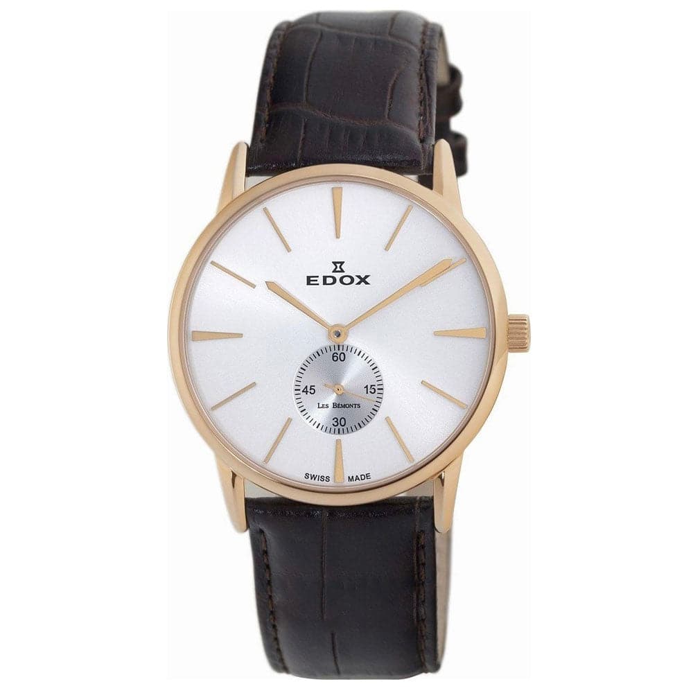 EDOX ED72014-37R-AIR BLACK LEATHER MEN'S WATCH - H2 Hub Watches