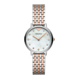EMPORIO ARMANI TWO TONE STAINLESS STEEL AR80019 WOMEN'S GIFT SET - H2 Hub Watches