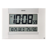 SEIKO QHL087SN DIGITAL SILVER SPORT STOPWATCH COUNTDOWN LIGHT SNOOZE TABLE CLOCK