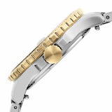 FOSSIL ES4997 CRYSTAL BLACK DIAL TWO-TONE STAINLESS STEEL BRACELET WOMEN'S WATCH