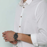 FOSSIL FS5508 BARSTOW SMOKE ROUND STAINLESS STEEL MEN'S WATCH