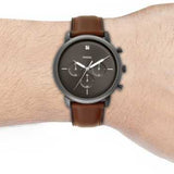 FOSSIL FS5582P NEUTRA CHRONOGRAPH GREY DIAL BRWON LEATHER MEN'S WATCH