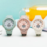 CASIO BABY-G BSA-B100CS-3ADR DIGITAL ANALOG SMARTPHONE LINK WOMEN'S SPORT WATCH