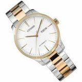 CITIZEN NH8356-87A WHITE DIAL TWO TONE STAINLESS STEEL BRACELET STRAP MEN'S WATCH