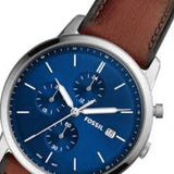 FOSSIL FS5850 MINIMALIST CHRONOGRAPH LUGGAGE ECO LEATHER WATCH