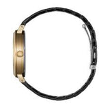 CITIZEN EM0768-54E ROSE GOLD CASE BLACK STAINLESS STEEL BRACELET STRAP MEN'S WATCH