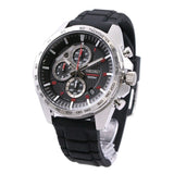 SEIKO SSB325P1 CHRONOGRAPH BLACK DIAL SILICON/RUBBER STRAP MEN'S WATCH