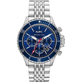 MICHAEL KORS MK8896 BAYVILLE CHRONOGRAPH BLUE DIAL STAINLESS STEEL STRAP MEN'S WATCH
