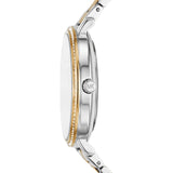 MICHAEL KORS CRYSTALS WHITE DIAL TWO-TONE BRACELET WOMEN'S WATCH MK4595