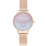 OLIVIA BURTON OB16CD09 SWEET BEE MIDI ROSE GOLD MESH WOMEN'S WATCH