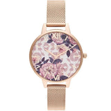 OLIVIA BURTON OB16LP01 WILD FLOWER PALE ROSE GOLD WOMEN'S WATCH