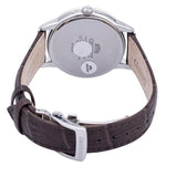 ORIENT SUN AND MOON QUARTZ STAINLESS STEEL AND BROWN LEATHER STRAP WOMEN’S WATCH RA-KA0005A00B