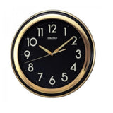 SEIKO QXA578F BLACK DIAL ROUND WALL CLOCK