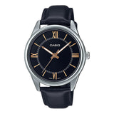 CASIO MTP-V005L-1B5UDF GENERAL BLACK LEATHER STRAP MEN'S WATCH