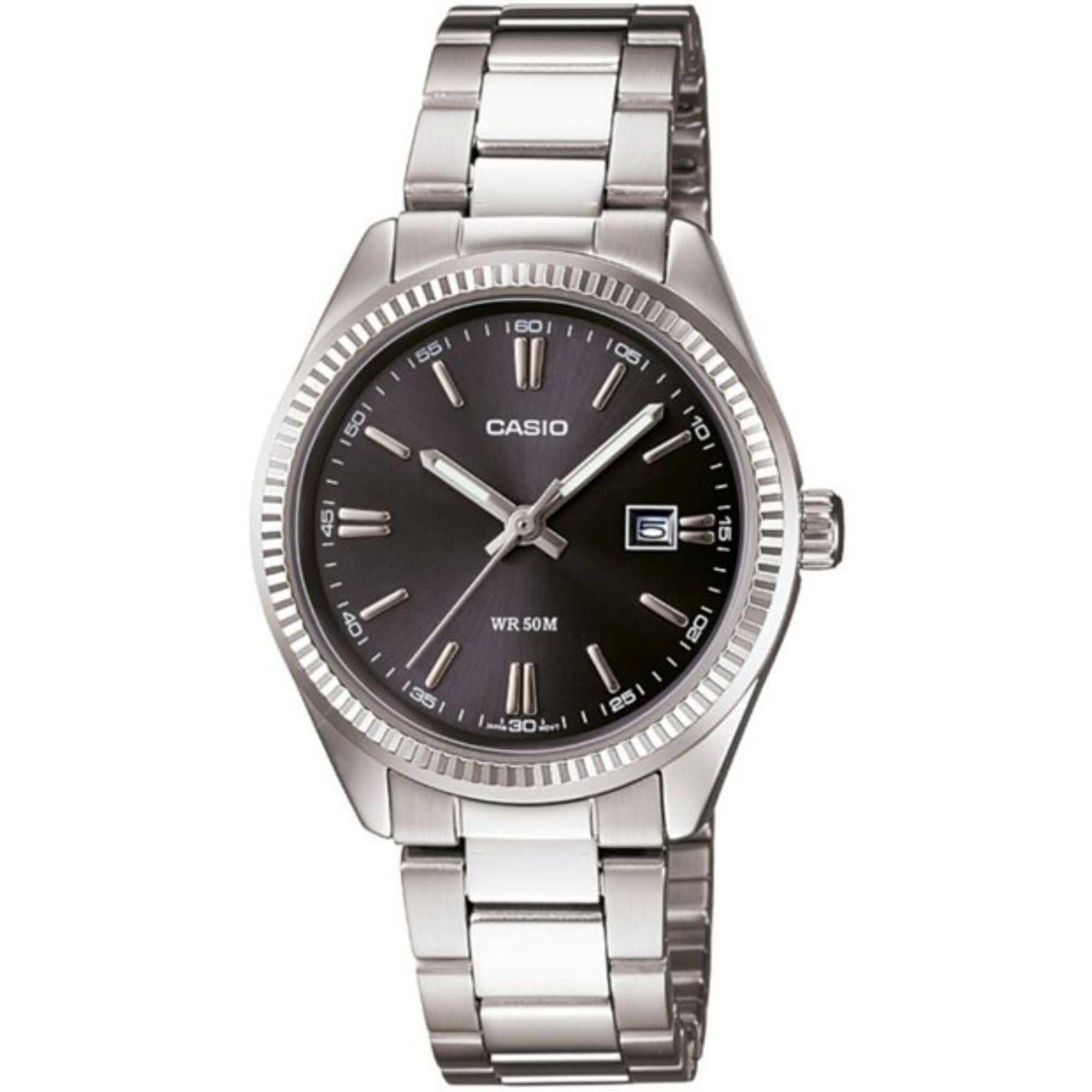 CASIO GENERAL LTP-1302D-1A1VDF QUARTZ SILVER STAINLESS STEEL WOMEN'S WATCH - H2 Hub Watches