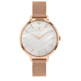 SARA MILLER DIAMOND COLLECTION ROSE GOLD MESH STRAP WOMEN'S WATCH SA4018