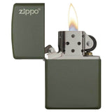 ZIPPO #218ZL WINDPROOF LIGHTER BLACK MATTE WITH LOGO