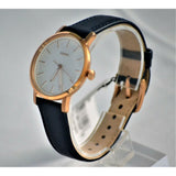 FOSSIL NEELY ANALOG QUARTZ ROSE GOLD STAINLESS STEEL ES4338 BLUE LEATHER STRAP WOMEN'S WATCH