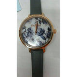 CATH KIDSTON QUARTZ MID WILD POPPIES ROSE GOLD ALLOY CKL060ERG GREY LEATHER STRAP LADIES WATCH