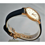 FOSSIL NEELY ANALOG QUARTZ ROSE GOLD STAINLESS STEEL ES4338 BLUE LEATHER STRAP WOMEN'S WATCH