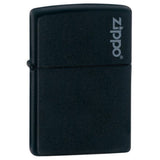 ZIPPO #218ZL WINDPROOF LIGHTER BLACK MATTE WITH LOGO