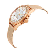 FOSSIL ES4999 CRYSTAL WHITE DIAL ROSE GOLD STAINLESS STEEL MESH BAND WOMEN'S WATCH