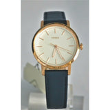 FOSSIL NEELY ANALOG QUARTZ ROSE GOLD STAINLESS STEEL ES4338 BLUE LEATHER STRAP WOMEN'S WATCH