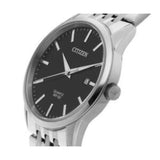CITIZEN BI5000-87E BLACK DIAL STAINLESS STEEL BRACELET STRAP MEN'S WATCH