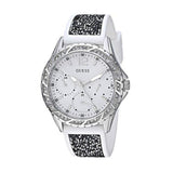 GUESS SWRIL SILVER STAINLESS STEEL W1096L1 WOMEN'S WATCH