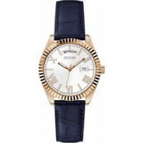 GUESS GW0357L3 LUNA WHITE DIAL BLUE LEATHER STRAP WOMEN'S WATCH