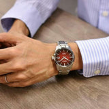 SEIKO PRESAGE AUTOMATIC SPB227J1 SHARP EDGED RED DIAL MEN'S WATCH