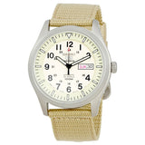 SEIKO 5 SNZG07J1P AUTOMATIC BEIGE DIAL MEN'S WATCH