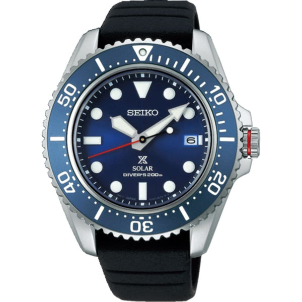 SEIKO PROSPEX SNE593P1 SOLAR BLUE DIAL SILICONE STRAP MEN'S DIVER MEN'S WATCH