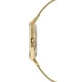 SARA MILLER BAMBOO GARDEN LADIES PALE GOLD STAINLESS STEEL MESH STRAP AVERY FOREST BIRD PALE GOLD DIAL WATCH SA4072