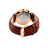 DANIEL WELLINGTON CLASSY ST MAWES ROSE GOLD STAINLESS STEEL DW00100075 BROWN LEATHER STRAP WOMEN'S WATCH