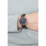 DANIEL WELLINGTON CLASSIC READING ROSE GOLD STAINLESS STEEL DW00100129 BLACK LEATHER STRAP MEN'S WATCH