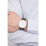 DANIEL WELLINGTON DW00500002 BLACK LEATHER MEN'S WATCH
