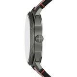 FOSSIL FS5900 MACHINE THREE-HAND DATE BROWN LEATHER MEN'S WATCH