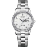 CITIZEN EW3260-84A ECO-DRIVE WHITE DIAL SILVER STAINLESS STEEL BRACELET WOMEN'S WATCH