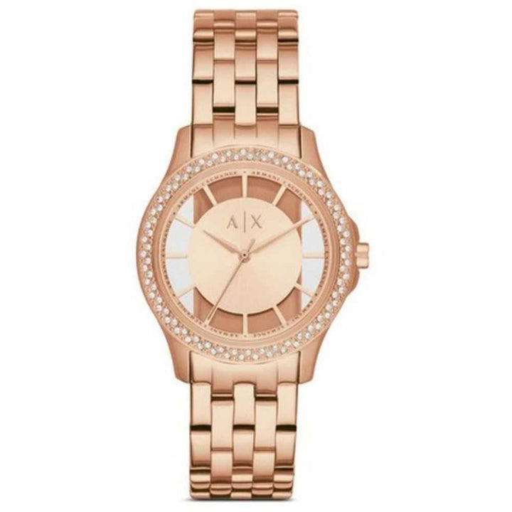 ARMANI EXCHANGE ANALOG QUARTZ ROSE GOLD STAINLESS STEEL AX5252 WOMEN'S WATCH - H2 Hub Watches