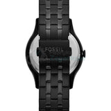 FOSSIL FS5647 THREE HAND DATE BLACK DIAL STAINLESS STEEL MEN'S WATCH